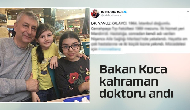 Bakan Kocadan Yavuz Kalaycı paylaşımı