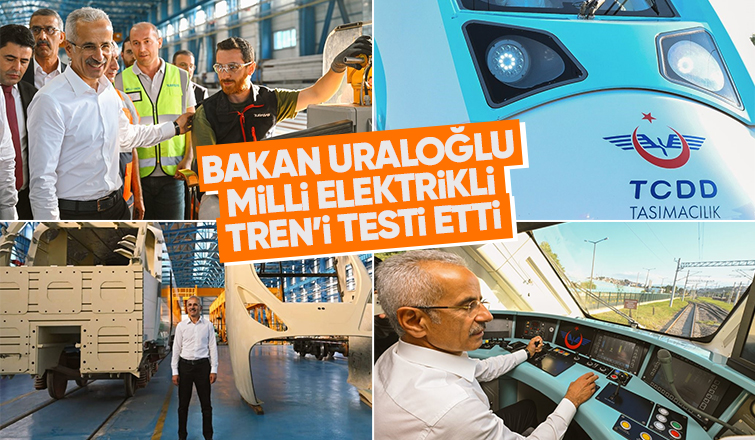 Bakan Sakarya'da Milli Elektrikli Tren’i test etti