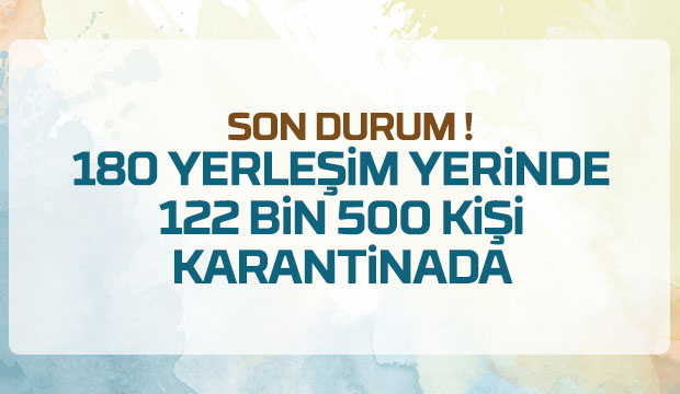 Bakan Soylu 122 bin kişi karantinada