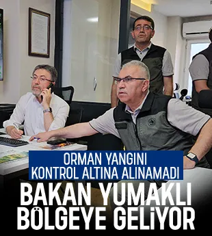 Bakan Yumaklı yangın bölgesine geliyor