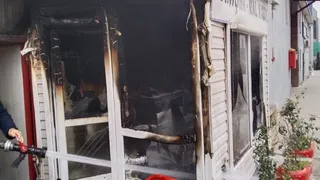 Bakliyat şirketinin deposunda yangın