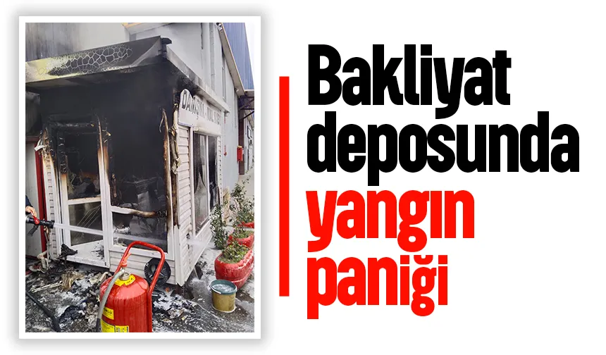 Bakliyat şirketinin deposunda yangın