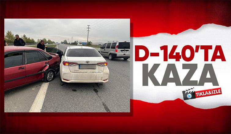 Balbalı kavşağında otomobiller çarpıştı