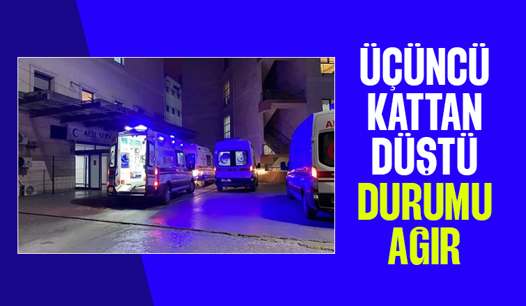 Balkondan düşen kişi ağır yaralandı