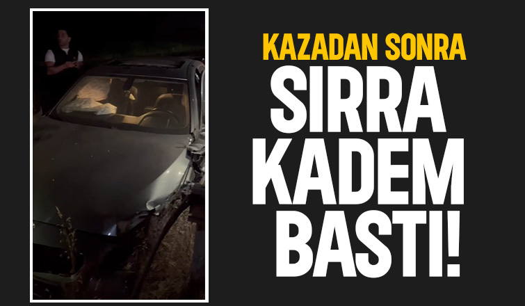 Bariyerlere çarpan otomobilin sürücüsü kayıplara karıştı
