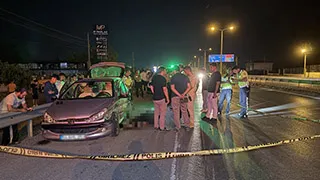 Bariyerlere çarpan otomobilin sürücüsü öldü