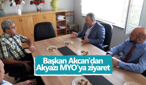 Başkan Akcandan Akyazı MYOya ziyaret