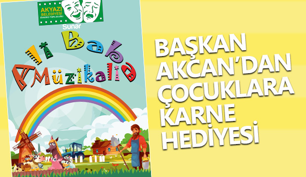 BAŞKAN AKCANDAN ÇOCUKLARA KARNE HEDİYESİ