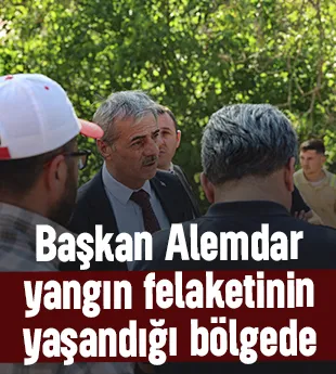 Başkan Alemdar yangın bölgesinde