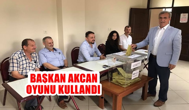 Başkan Hasan Akcan oyunu kullandı
