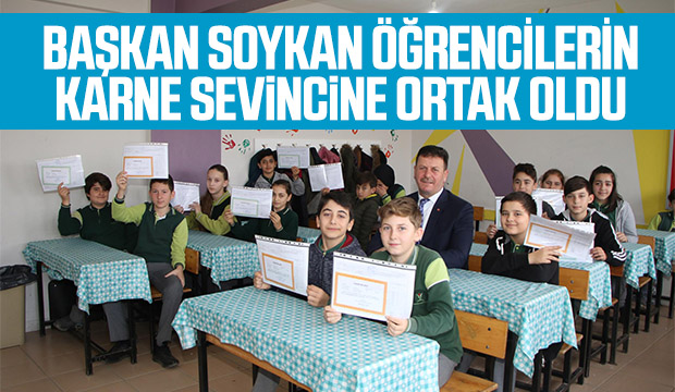 Başkan Soykan Öğrencilerin Karne Sevincine Ortak Oldu