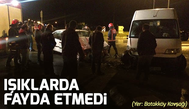 Batakköy Kavşağında Kaza