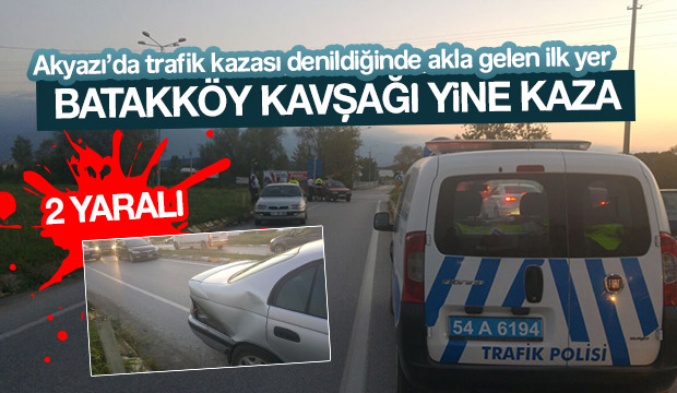 Batakköy Kavşağında Kaza