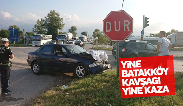 Batakköy Kavşağında Kaza