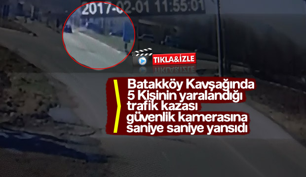 Batakköy Kavşağındaki Kaza Güvenlik Kamerasına Yansıdı
