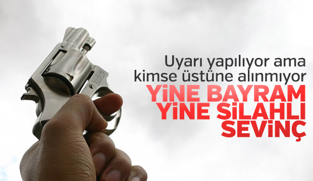 Bayram sabahı yine silahlı kutlama