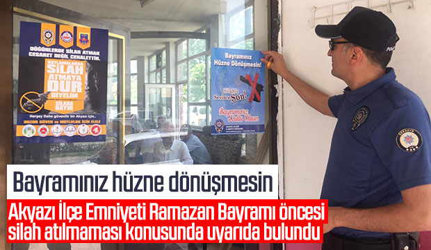 Bayramınız Hüzne Dönüşmesin Silahlı Sevince Son