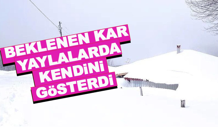 Beklenen kar yükseklerde kendini gösterdi