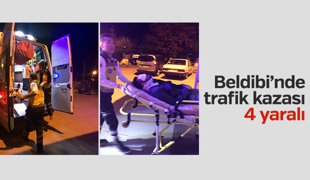 Beldibinde Kaza 4 yaralı