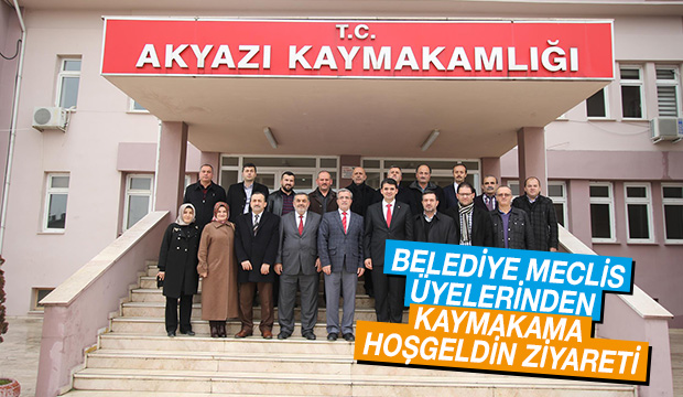 BELEDİYE MECLİS ÜYELERİNDEN KAYMAKAMA HOŞGELDİN ZİYARETİ