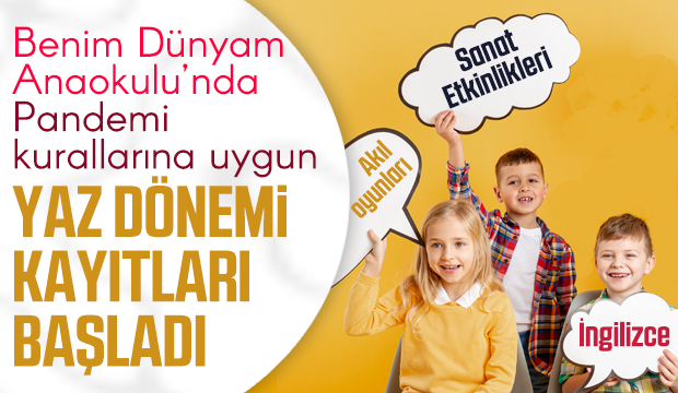 Benim Dünyam Anaokulunda Kayıtlar Başladı