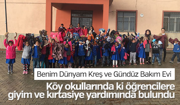 Benim Dünyam Kreş ve Gündüz Bakım Evinden Köy Okullarına Yardım