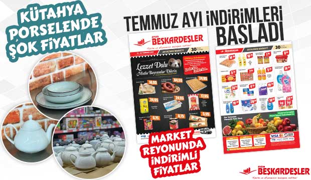 Beşkardeşler Market Züccaciye Bölümünde Şok Kampanya