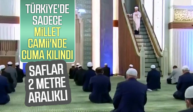 Beştepe Millet Camiinde cuma namazı kılındı