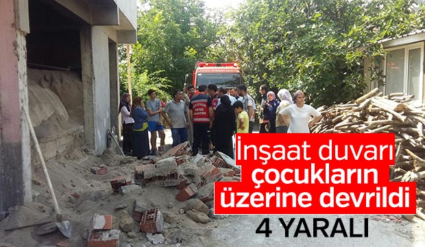 İnşaat Duvarı Çocukların Üzerine Devrildi