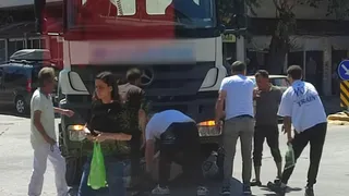 beton mikserinin altında eziliyordu