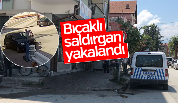 BIÇAKLI SALDIRGAN YAKALANDI