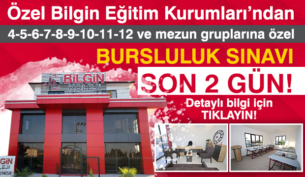 Bilgin Eğitim Kurumlarından Bursluluk Sınavı 