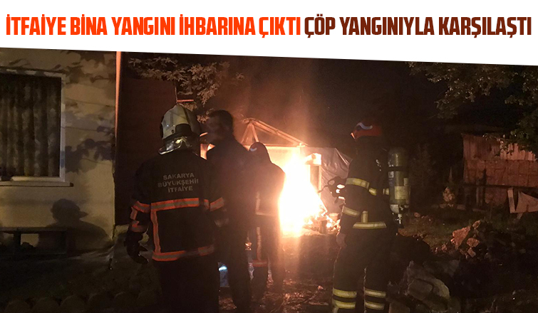 Bina Yangını İhbarı Çöp Yangını Çıktı
