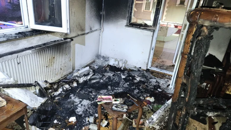 Binada yangın paniği