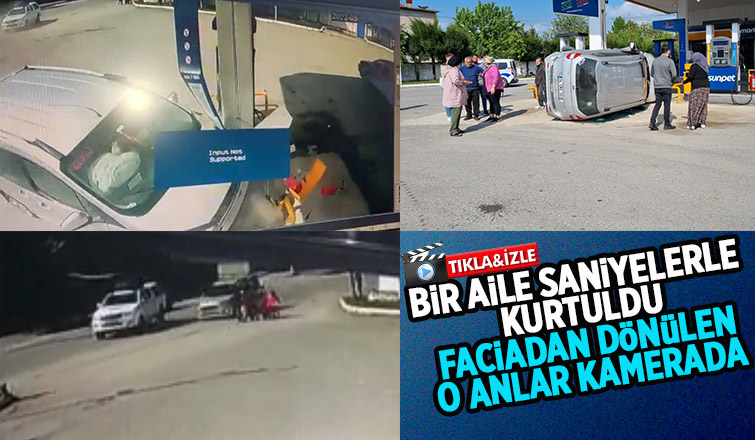 Bir aile ölümden saniyelerle böyle kurtuldu