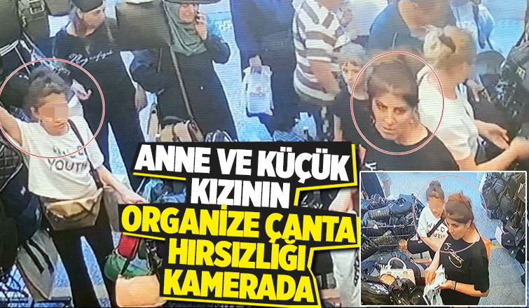 Birbirleri ile işaretleşip çantayı işte böyle çaldılar