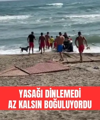 Boğuluyordu! Jet skiyle saniyeler içinde kurtarıldı