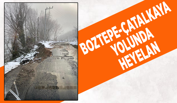 Boztepe'de heyelan