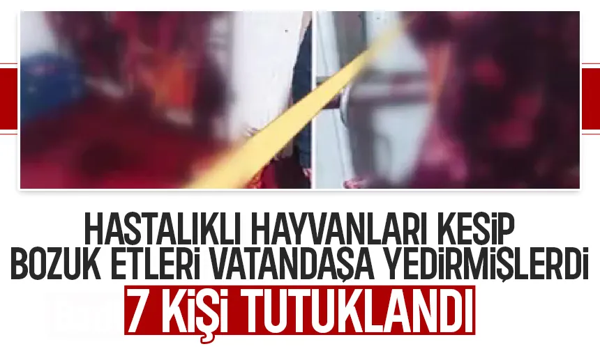 Bozuk ve hastalıklı et operasyonunda 7 tutuklama