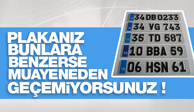 Bu işlemler Hatalı Plaka Sayılıyor