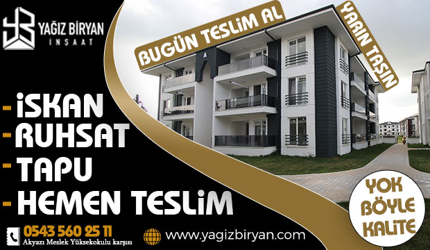 Bugün alın yarın oturmaya başlayın