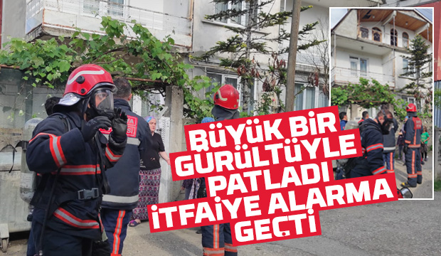 Büyük bir gürültüyle patladı