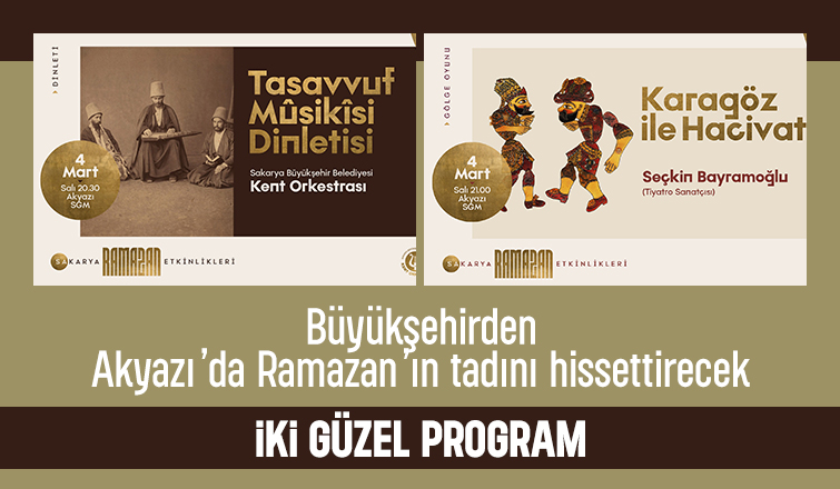 Büyükşehir Akyazı'da  Ramazan'da iki program düzenleyecek
