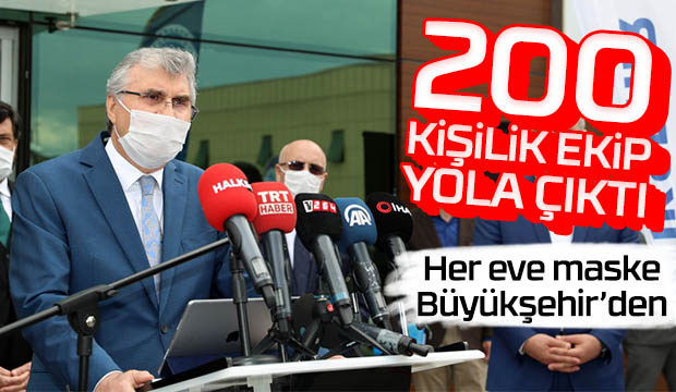 Büyükşehir kararlı her eve maske