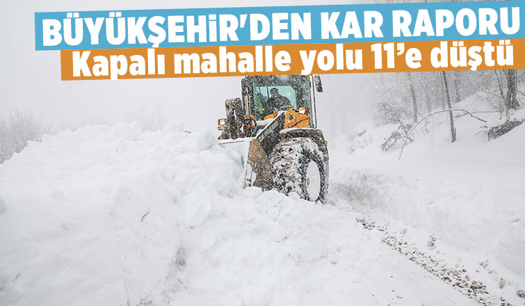 Büyükşehir’den anlık kar raporu