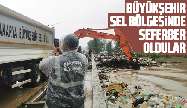Büyükşehir’den selden etkilenen bölgeye anında müdahale