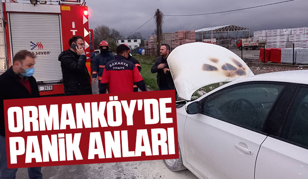 Büyükşehire ait otomobil seyir halinde alev aldı