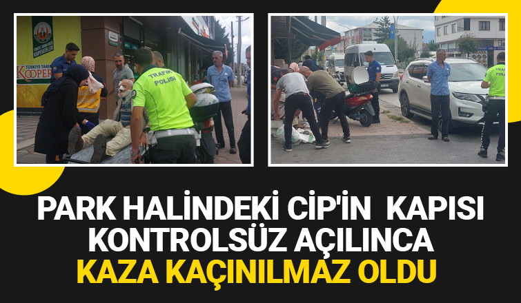 Cadde'de korkutan kaza 1 yaralı 