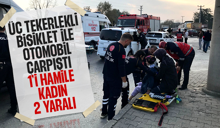 Cadde'de korkutan kaza kafa kafaya çarpıştılar 2 yaralı 