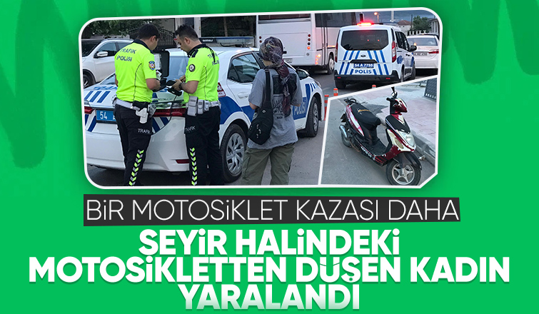 Cadde'de Seyir halindeki motosikletten düşerek yaralandı